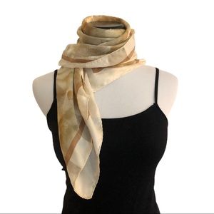 Vintage 1970’s Printed Floral Silk Scarf